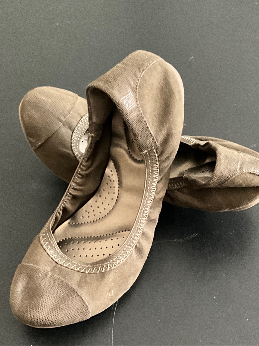 Payless Brown Suede Ballet Flats
